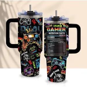 Gaming Gifts for Men Boys, Gamer Gifts for Men, 40oz Gamer Tumbler Cup, Gaming Mugs, Teen Boy Gift Gamings Stuff, Gaming Gamepad Presents for Son, Birthday Gift for Him Mens Boys Gamings Cup