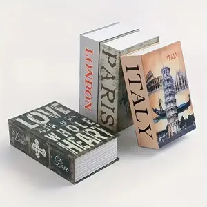 Hidden Metal Storage Box with Key Lock, Multipurpose Book Safe, Security Safe Box for Home & Office, Ideal for Coins, Jewelry, Passport, Watch Valuables