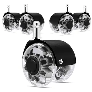 2 Inch Office Chair Caster Wheels Set of 5 Heavy-Duty Smooth Rolling Safe for  Floors Silent and Durable Replacement for  and Office Chairs