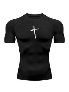 Men's Compression Shirts - Slim Fit, Quick-Drying, Sweat-Wicking, All-Year Tight-Fitting Sports Top for Fitness Running, Gym Workouts, Figure-Enhancing Apparel
