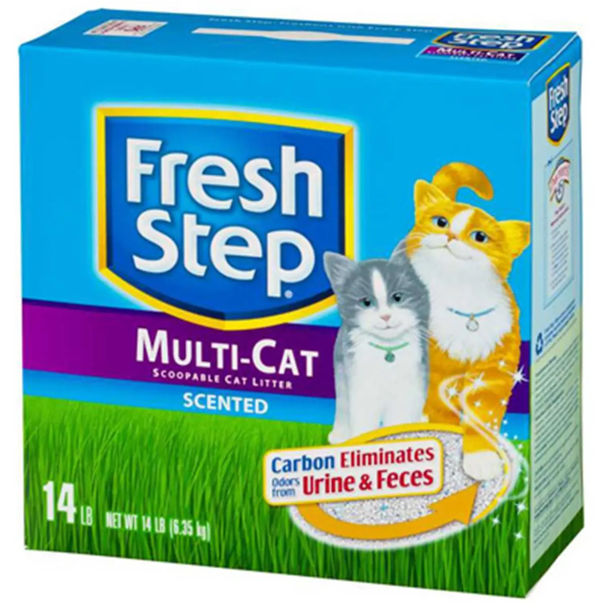 Fresh Step Multi-Cat Scented Scoopable Cat Litter - 14 lb, Carbon-Eliminates Odors, Odor Control, Fights Smells, Pet Supplies (02049)