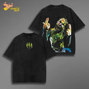 Jeff Hardy Washed T-Shirt Wrestling Shirt WWE Fans WWE Tee Menswear Cotton Crewneck Premium American Made Acid Washed 100% Cotton
