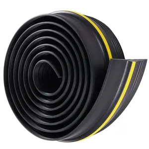 VEVOR Garage Door Threshold and Bottom Seals Kit, 10 FT U Shape+O Ring Universal Garage Door Bottom Seal Weatherstrip PVC, Combine with Weatherproof Garage Threshold Seal Strip with Adhesive, Black