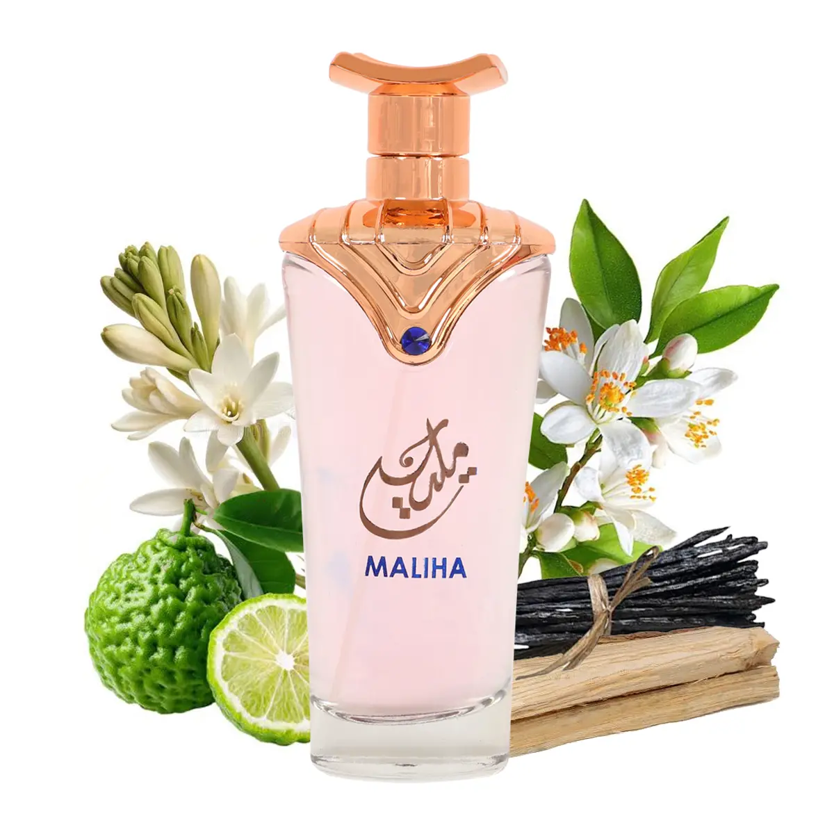 EBC Maliha Eau de Parfum 100ml - Natural Spray Vaporisateur - 30% Vol - 3.4 Fl. Oz - Elegant Pink Bottle & Packaging