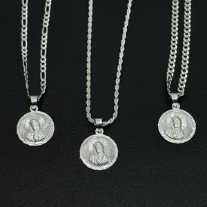 925 Silver Set Virgen with silver chain.