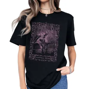 Chappell Roan Vintage Unisex Cotton Shirt - Classic Width - Top Womenswear Check Comfy Prints Women  Round Neck Fit Embroidered Streetwear