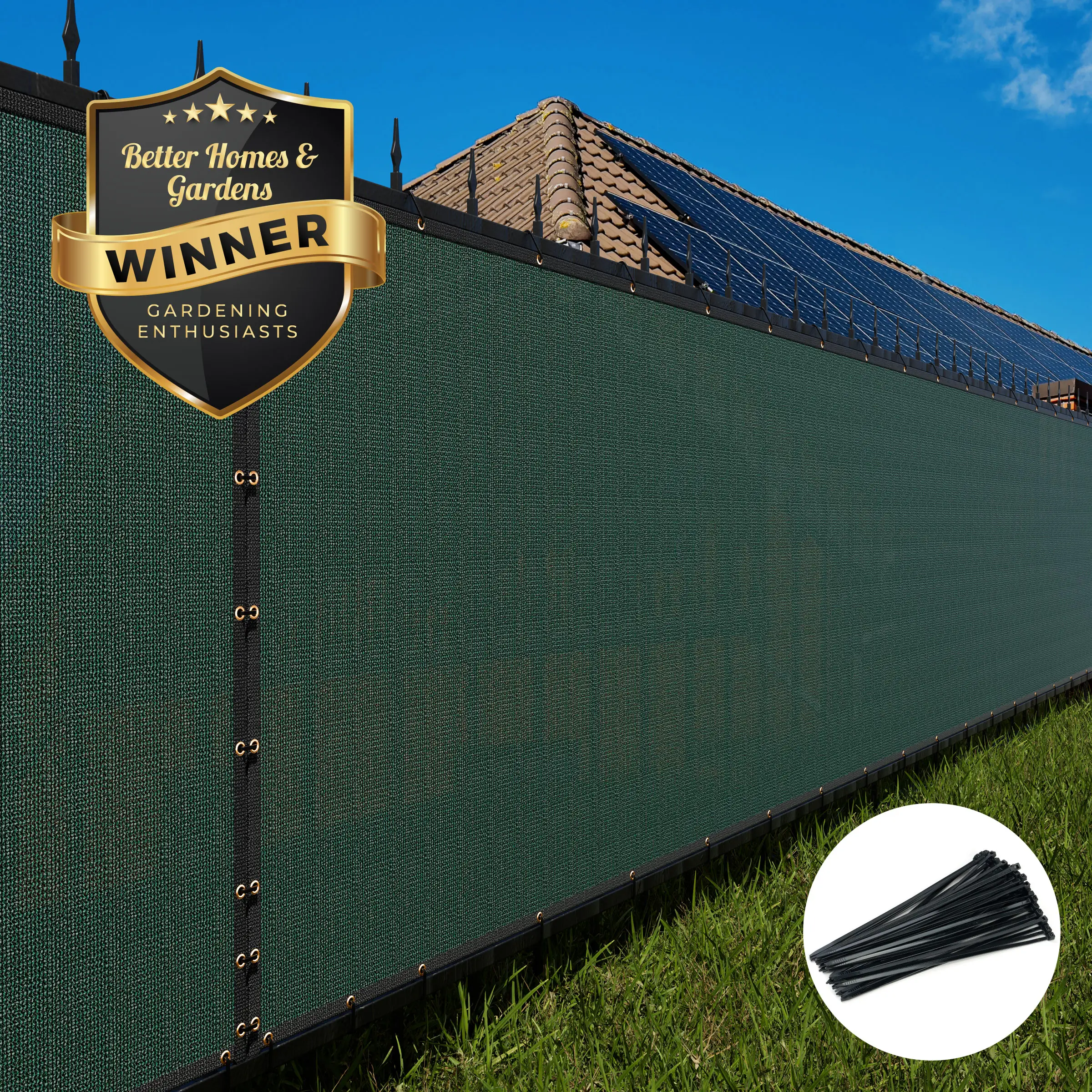 Kingsyard Privacy Fence Screen, Heavy Duty Fencing Mesh Shade Net Cover with Brass Grommet for Chain Link, Patio Privacy Wall, Slats, Outdoor Garden Y