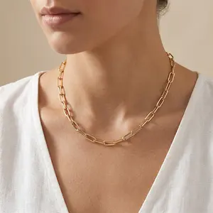 Bee Signature Paperclip Link Necklace Lux