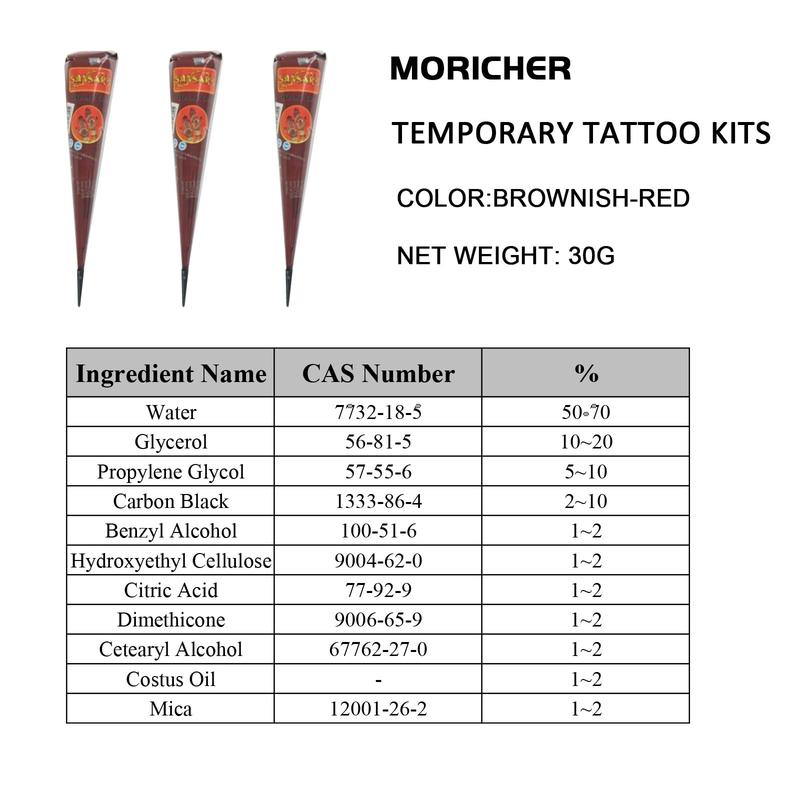 Temporary Tattoo Kits 3 Henna tattoo cones 101 Stencils Semi Permanent Tattoo Markers Jagua Gel for Women Men Kids DIY Art Painting Party Gifts