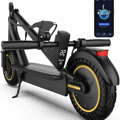 Multifunctional Compact Smart Drive High Performance Adult Motorized Scooter, 350W/500W Powerful Motor, Foldable Lithium Battery Commuter, 19/22MPH Top Speed, Bluetooth App Control, 8.5"/10" Puncture-Proof Tires, Dual Brakes, Brake Tail Light, 28 Mi Range