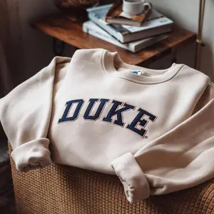 Embroidered Duke Sweatshirt embroidered crewneck, Trendy Outfits, Stay Ahead of the Game, Classic Fashion, Timeless Design for