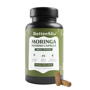 BetterAlt Flaca Moringa Capsules (900mg) | Calcium and Vitamin Powerhouse | Helps Boost Energy, Reduce Fatigue | Pure Oleifera Leaf Powder | 2-Month Pack