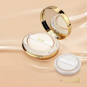 POLAN Sunless Light Anti-Sticking Cushion Foundation |   12HR Long Wear Transfer Proof Glowy Finish Buildable Coverage Natural No-Makeup Look Non-Cakey For All Skin Types Daily Use