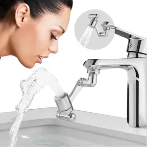 1080° Swivel Faucet Extender 2 Mode Sink Aerator High Pressure Water Saver Kitchen Bathroom Faucet Attachment