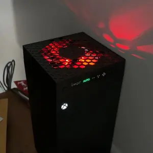 Xbox Series X Multi-Functional Cooling Pad Fan with Dustproof Storage Display, Temperature Control, Vibrant RGB Lights, Gaming Accessory Computer Peripherals