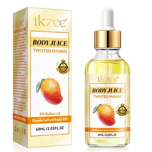 Ikzee Body Juice Oil 60ML Scented (fragrant Mango), Natural Moisturizing Formula, Perfect for Daily Use, Enhances Skin Radiance & Softness, Body Care