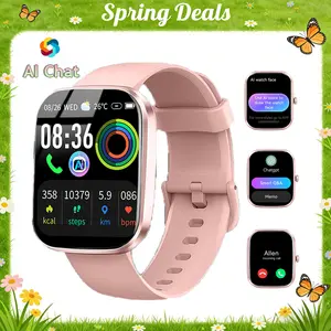 [Spring Deals] Tukio 2026 Smartwatch with AI ChatGPT Assistant 1.91-inch HD Display Heart Rate Monitoring Sleep Tracking Bluetooth Calling IP68 Water Resistance Compatible with Android and iOS,the Perfect Holiday Gift