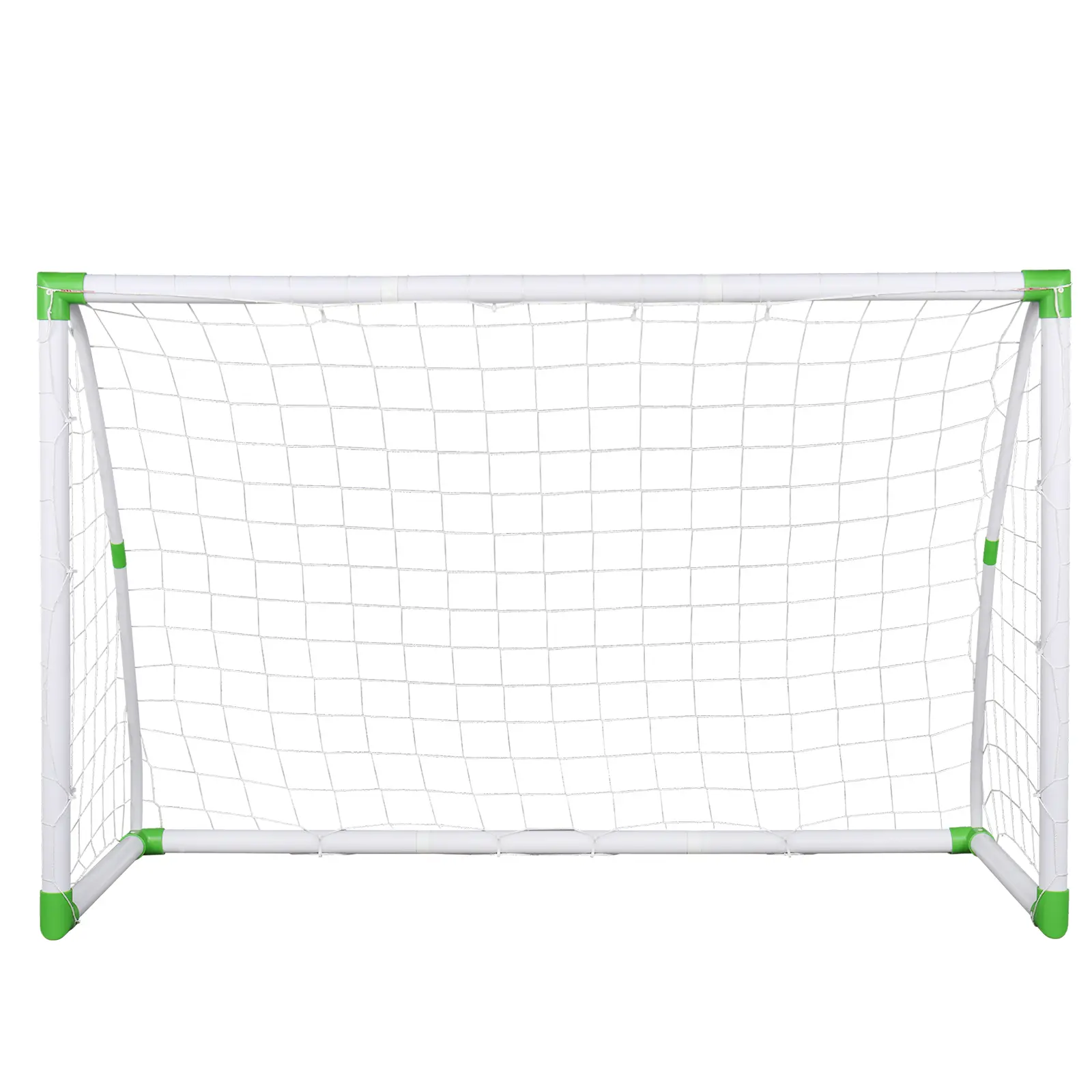 6ft x 4ft Portable Soccer Goal Set - Durable PVC Frame, Nylon Net, Net Buckle, Ground Stakes, Lightweight, Easy to Assemble for Backyard Playground, Beach Training
