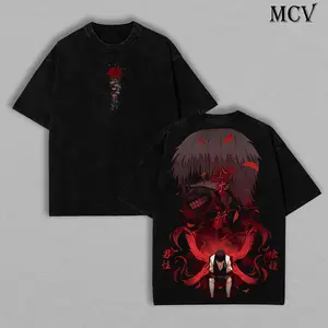 Ken Kaneki Washed Tee – Tokyo Ghoul Anime Unisex T-Shirt