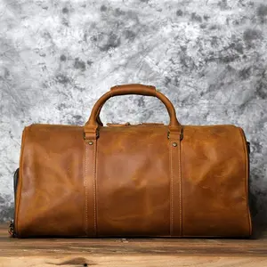 Retro Men's Leather Travel Bag
