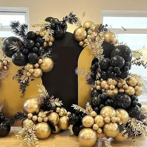 102pcs Black and Gold Balloons Arch Kit Perfect for Birthdays, Weddings, Bridal Showers, Engagement Parties, Toast Backdrops, Graduation Ceremonies, Anniversaries, Baptismal Themes, Party Backgrounds, Christmas Decor, Golden Balloon Garland Kit