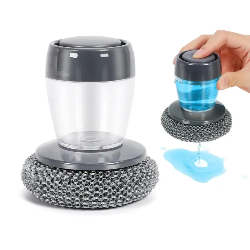 Soap Dispensing Dish Brush for Kitchen and Bathroom