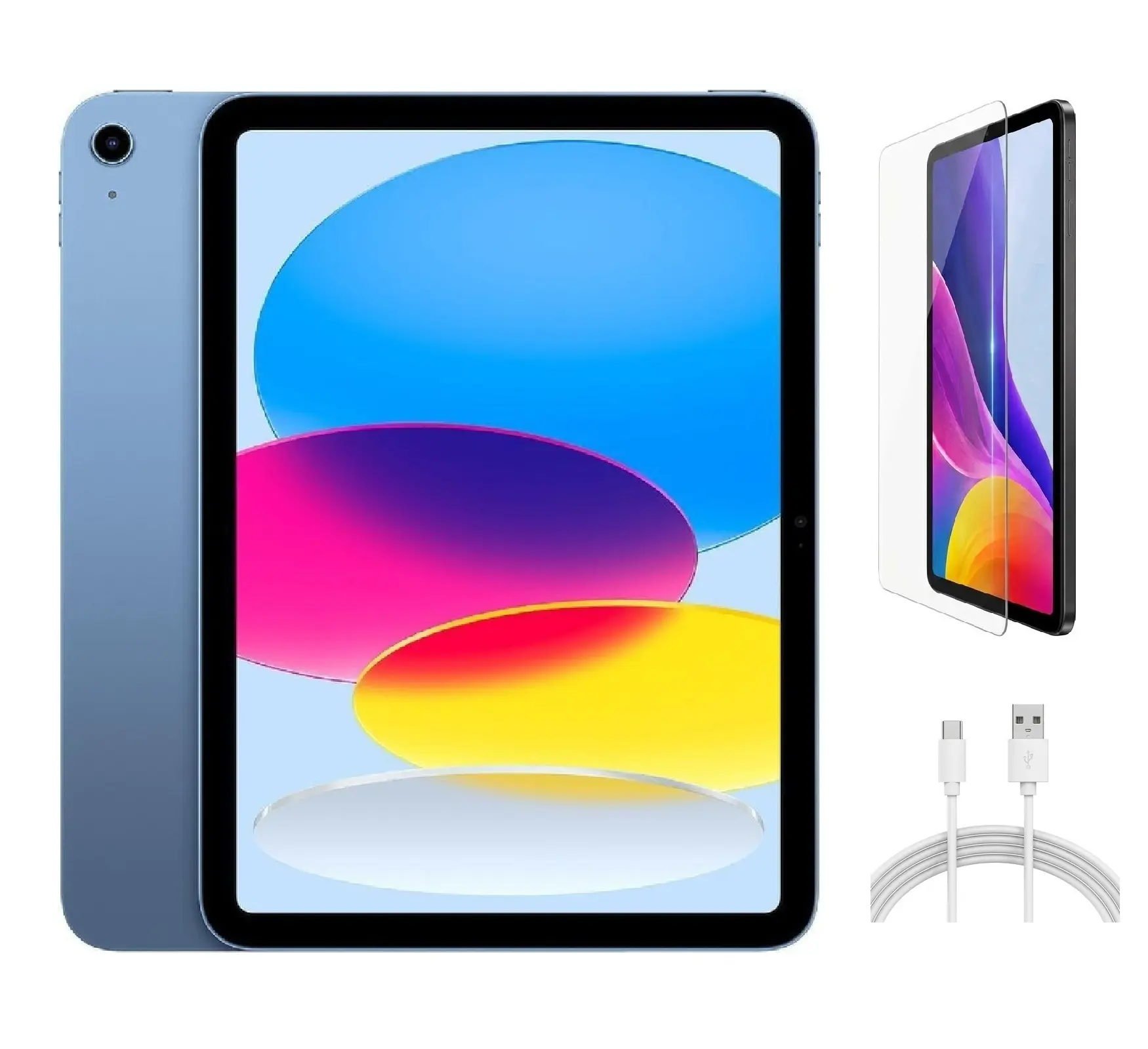Refurbished Apple iPad 10th Gen (2022) (WiFi + Cellular Unlocked) A2757 - Good Condition with Pre-Installed Tempered Glass & 1 Year Warranty