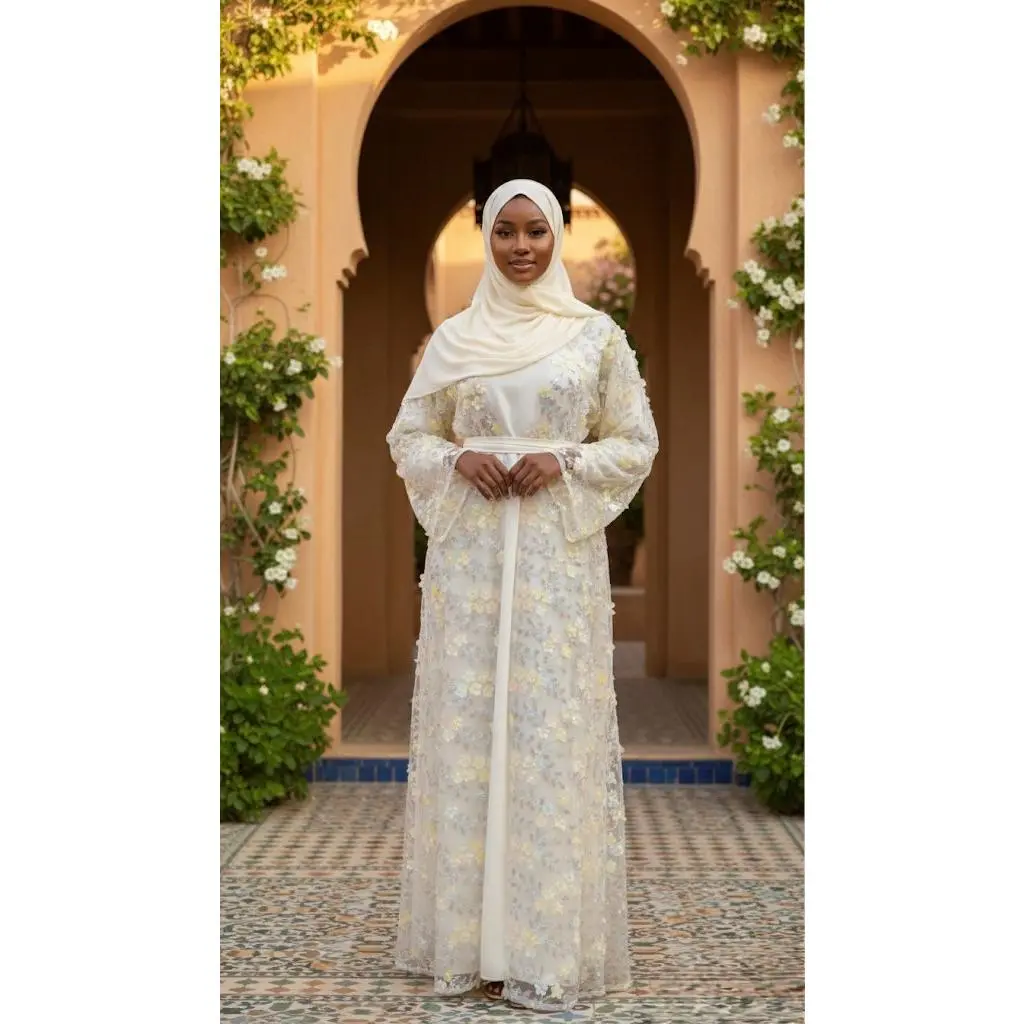 Rahma Abaya in Cream