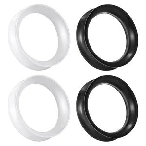 10g-50mm Silicone Ear Gauges Double Flare Tunnels Earrings Flexible Flesh Black White Tunnel Expander Stretching Gauge Earlets Plug For Women Men