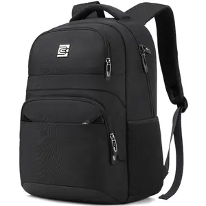 Bruno Cavalli 15.6inch Laptop Backpack #18636 Black with Front Pocket & Adjustable Straps for Everyday Use Durable Zipper Modern Practical Design Work Bags