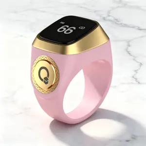 Smart Modern Prayer Beads Ring, Supports APP, 33/66/99 Vibration Alerts, Waterproof Counter, Suitable for Muslim Prayers