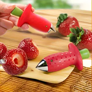 Strawberry Hulling Tool - a Multifunctional Stainless Steel Strawberry Stem Remover, Pineapple Corer, And Vegetable Stem Clip, Essential for Christmas And Halloween, Suitable for Four Holidays