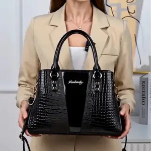 Women Handbag Set 3 Pieces Stone Pattern Design Tote Crossbody Shoulder Bags Fashionable Ladies Daily Use Purses