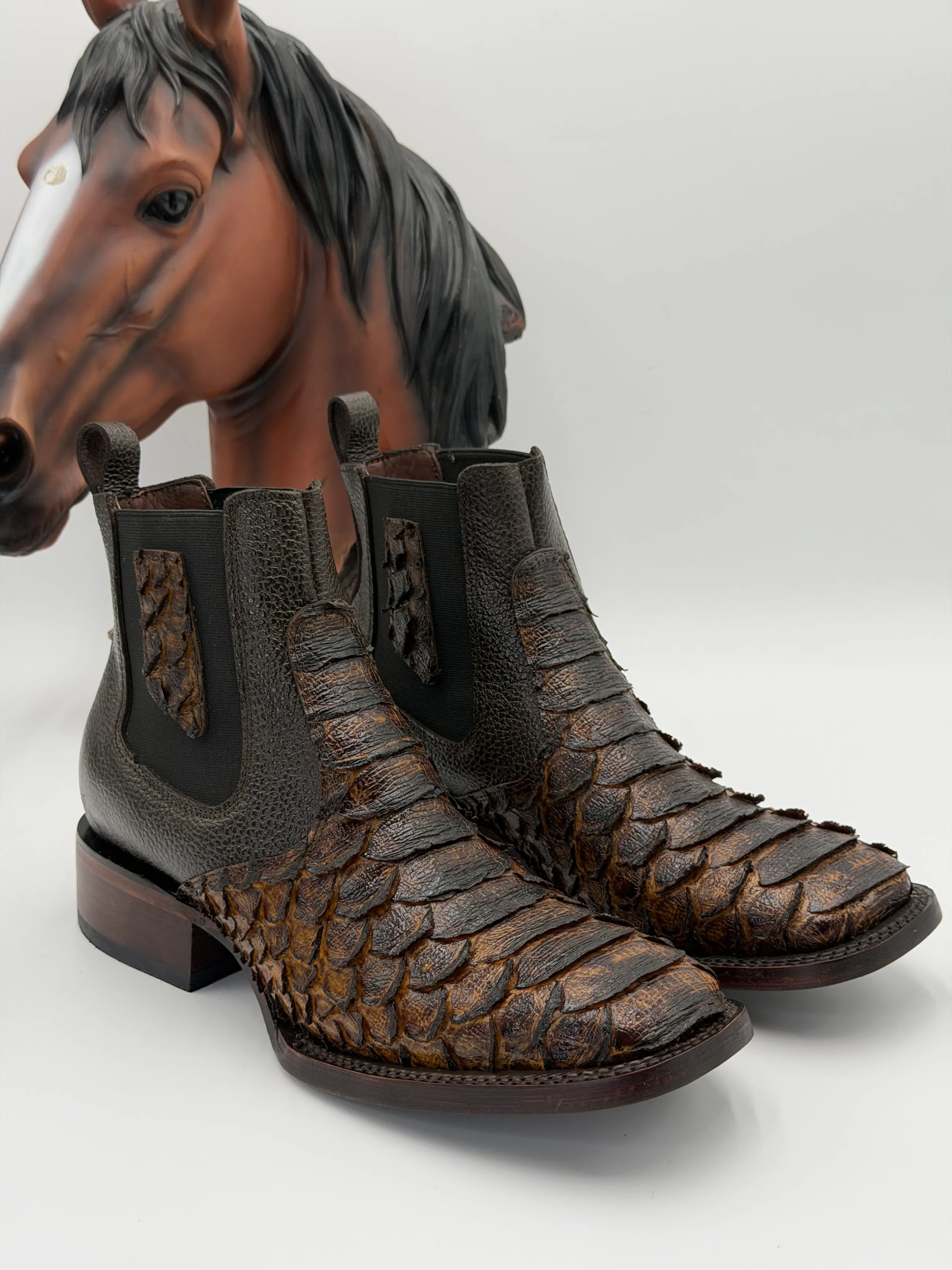 Botin- Jumbo Embossed Leather Miel (Print) P Botin- Jumbo Embossed Leather Miel (Print) P
