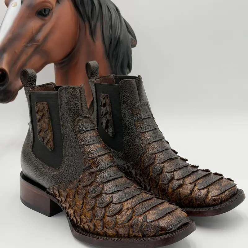 Botin- Jumbo Embossed Leather Miel (Print) P