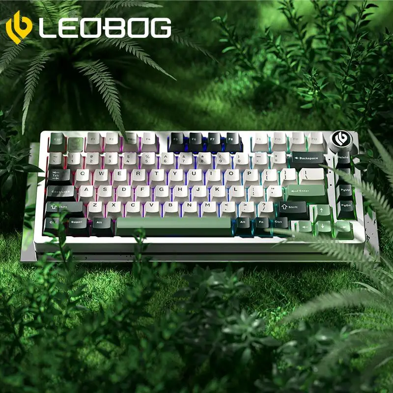 Leobog Hi75 Portable Mechanical Gaming Keyboard, 16 RGB Backlit 81 Keys Wired Office Keyboard with Rotating Button & Original Switches for Windows Lap