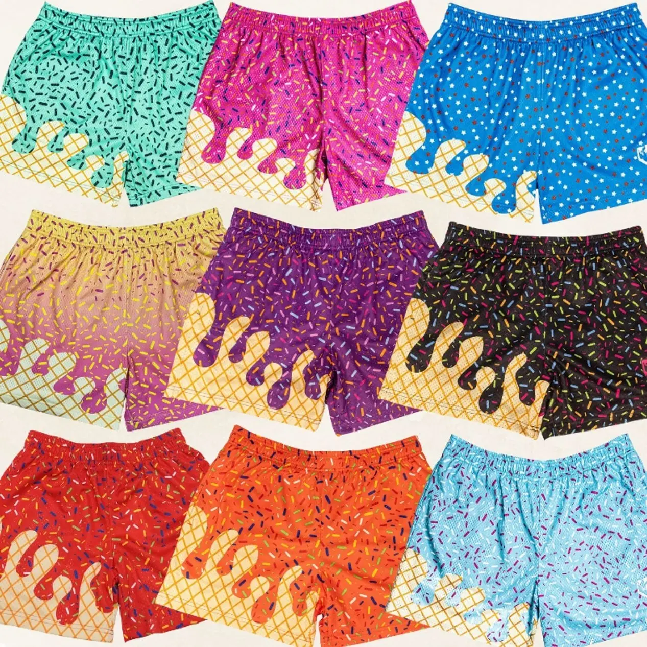 Ice Cream Youth Shorts Collection, Baseball Shorts Trendy, Stay Cool All Season | Perfect Gift for Kids & Adults, Premium Mesh Athletic Shorts for Youth & Adults