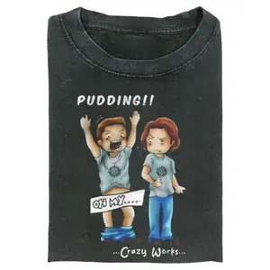 Supernatural Funny Pudding Shirt, Dean and Sam Chibi T-Shirt, Oh My Crazy Works Tee Gift for Men, Gift for Women