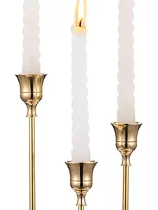 Candlestick Holders Taper Candle Holders, Set of 3 Candle Stick Holders Set, Brass Gold Candlestick Holder Set, Vintage Modern Decorative Centerpiece