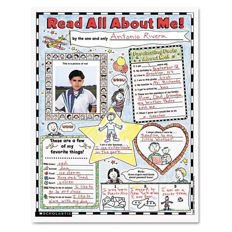 Instant Personal Poster Sets: Read All About Me
