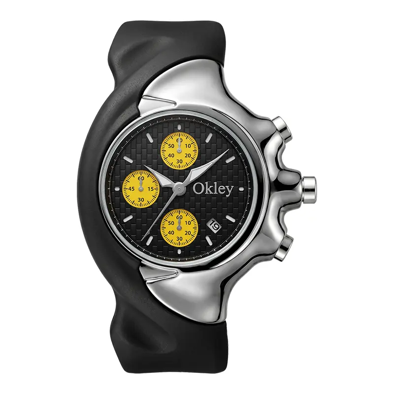 Futuristic Y2K Men's Watch - Irregular Shaped Case - Racing Chronograph - Silicone Strap - Water Resistant - Stainless Steel Quartz - Casual & Business - Perfect Gift for Him