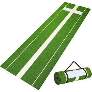 VEVOR 10x3ft Softball/Baseball Pitching Mat with Rubber Mound - Anti - Fade Turf Anti - Slip Foam Backing, Portable Fastpitch Training Aid for Indoor/Outdoor Practice (Red/Green)VEVOR Super Brand Day