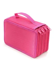Secret Garden Coloring Four-Layer Pencil Case, Solid Color Square Sketching Box, 72-Pen Slot Stationery Organizer, Art Supplies Storage