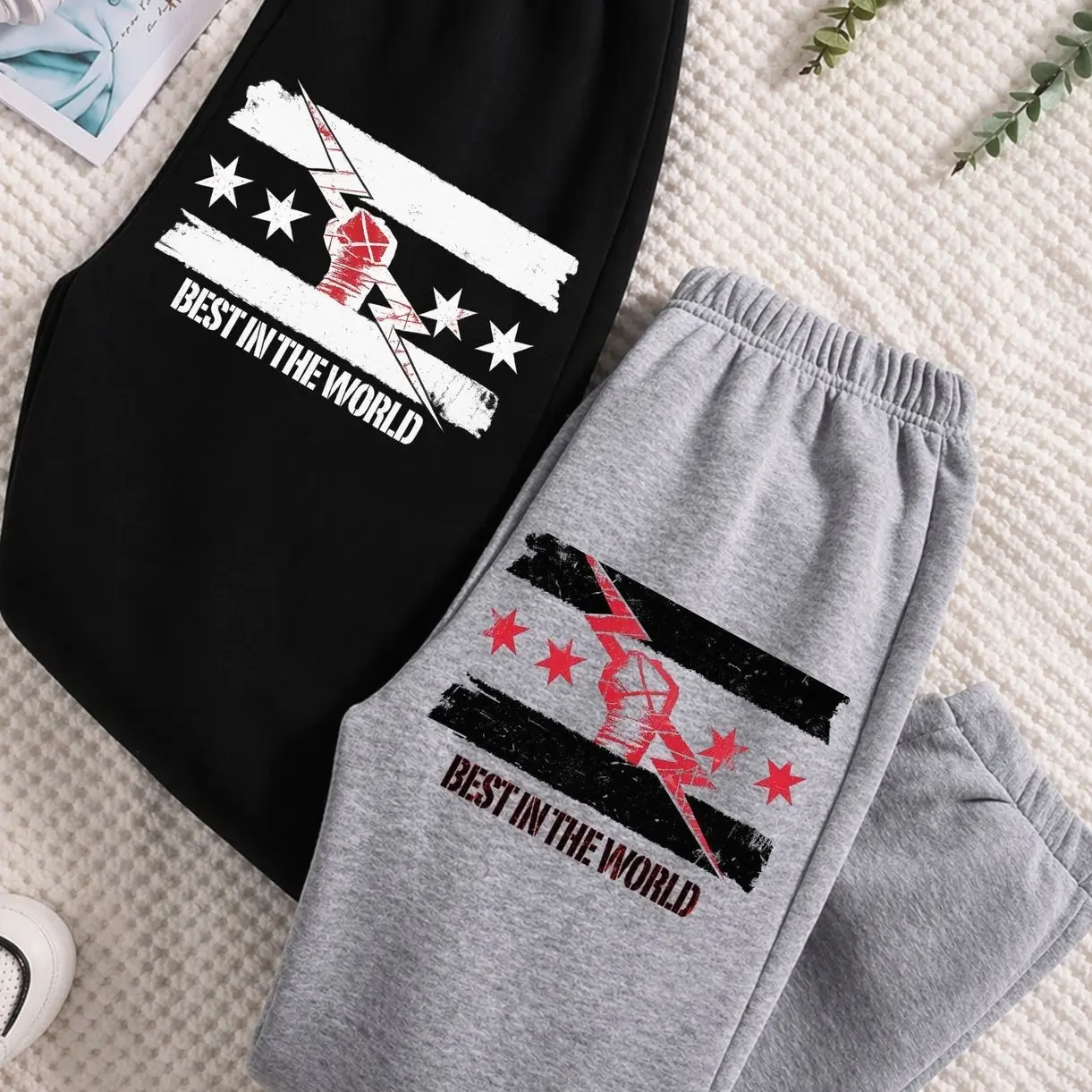 WWE CM Punk Best In The World Sweatpants - Unisex CM Punk Logo Design for Men & Women - Comfortable & Stylish Casual Wear - Perfect Gift for Fans, Trending 26 P