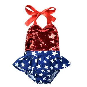 Preemie Newborn Baby Girls 3Pcs Summer Outfit Ruffle Short Sleeve Romper Floral Leopard Print Suspender Dress with Bowknot Headband Infant Baby Shower Casual Gift Clothes Set