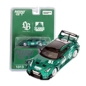 MiniGT X XLarge 1:64 Nissan GT-R R35 LBWK Silhouette Green Packaging #1013