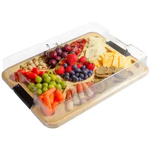Flip, Serve & Store Charcuterie Board with Locking Lid - Rectangle