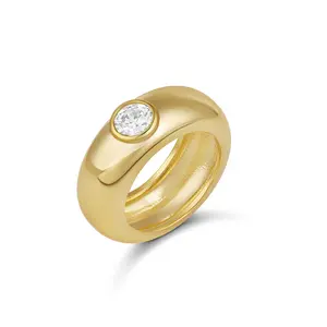 Bezel Set Dome Ring