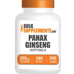 BulkSupplements - Panax Ginseng Softgels - Energy Boost - Immune - 240 Softgels - 225mg per Serving