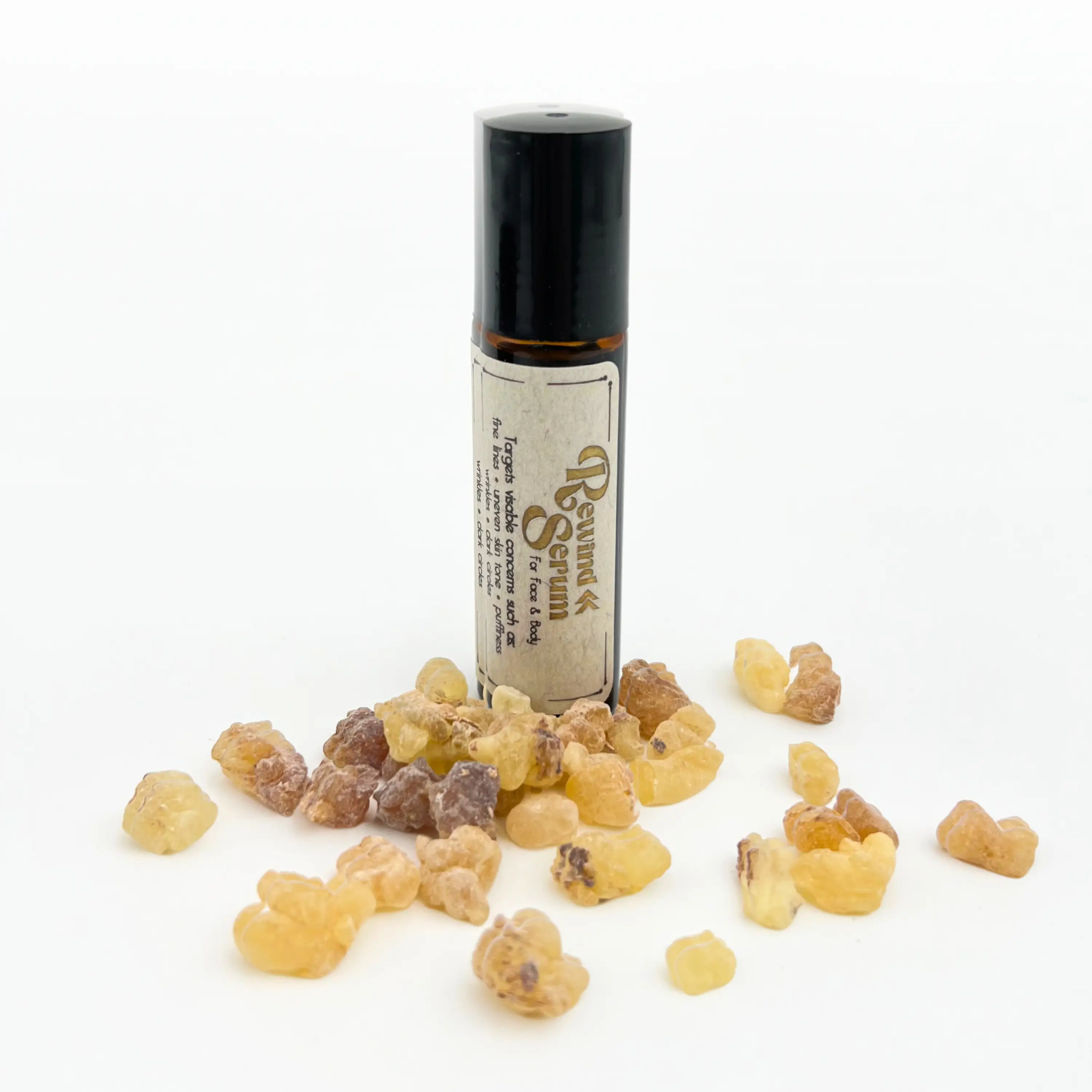 Rewind Serum: Ancient Skincare Secrets Serum with Frankincense Essential Oil, Apricot Kernel Oil, & Castor Oil (10mL roller bottle)